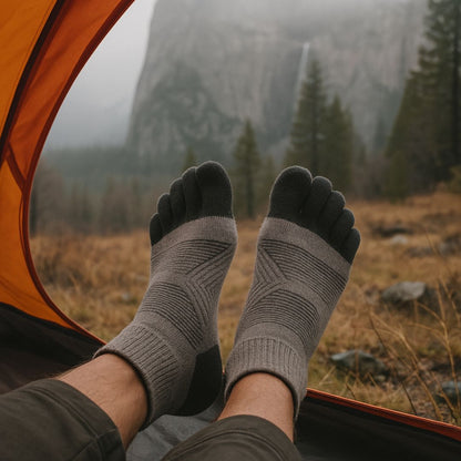 Men's Merino Wool Toe Socks for Winter Sports – Insulated 5-Toe Design for Skiing, Snowboarding & Cold Weather Hiking