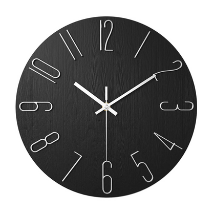 12-Inch Silent Quartz Timepiece for Bedroom & Office – Lightweight Plastic Frame, Battery Operated, Easy Read Display