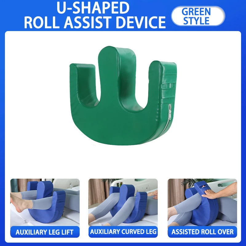 Positioning Wedge Cushion for Bedbound Patients – Caregiver Support Pillow with Handle for Mobility Assistance