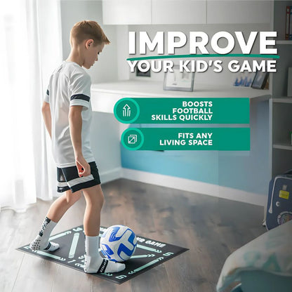 Soccer Skills Trainer Mat 35 in × 24 in Indoor Practice Set Footwork Drills Ball Control Kit for Kids Youth Players at Home