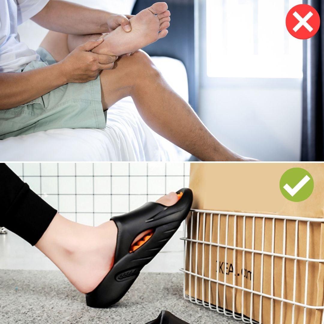 Textured Massage Footbed Slide Sandals for Women & Men Indoor Outdoor EVA Non-Slip House Slippers
