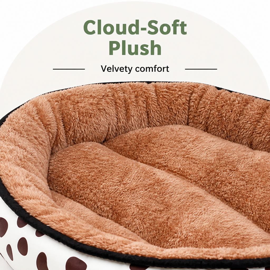 Ortekor Cozy Plush Polyester & Detachable Cover Pet Bed