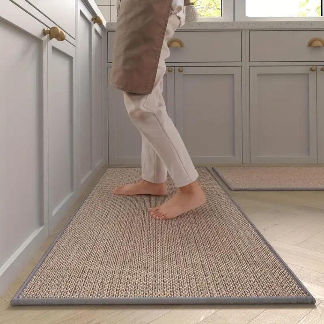 Anti-Fatigue Kitchen Floor Mat Set Non-Slip Cushioned Runner & Accent Mat for Sink Stove Cooking Area Comfort Ergonomic Standing Support