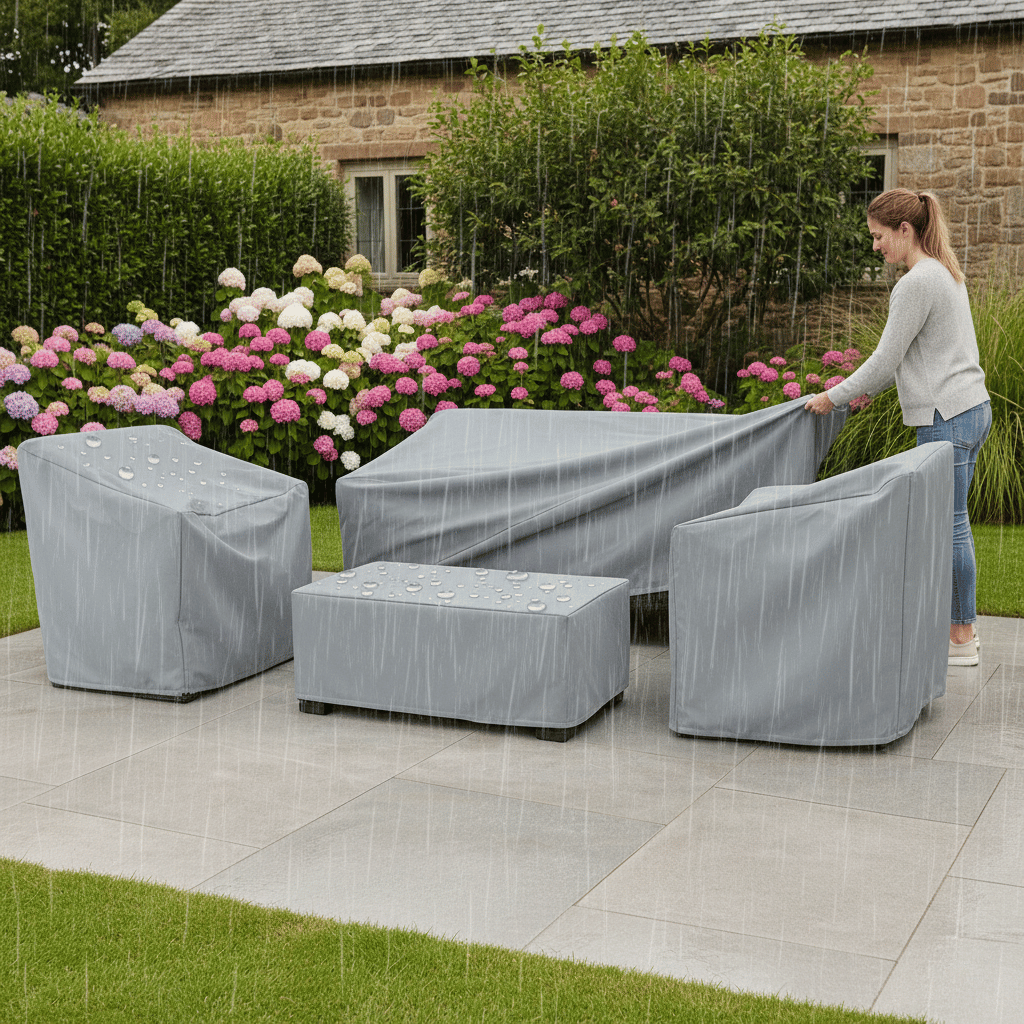 All-Weather Outdoor Furniture Cover - Waterproof UV-Resistant Patio Protection Year-Round