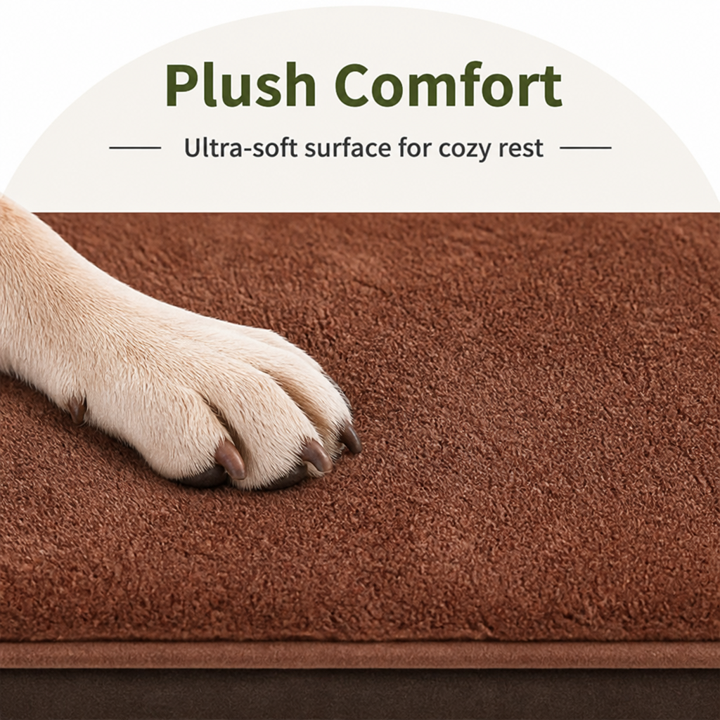 Ortekor Orthopedic Memory Foam & Non-Slip Dog Bed (Removable Cover)