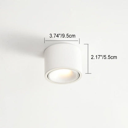 Low-Profile Aluminum LED Ceiling Fixture 3.7 Inch Round 12W Contemporary Overhead Lighting Hallway Bedroom Entryway Living Space