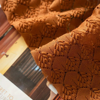 Handcrafted Mesh Window Panel Orange Bohemian Farmhouse Drape Rod Pocket Bedroom Living Room Dining Room Light Filtering Privacy