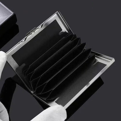 Slim Metal Card Holder with RFID Blocking Technology for Credit Cards & Cash