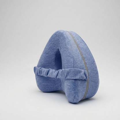 Ergonomic Knee Cushion for Side Sleepers – Contoured Hip Alignment Support Pillow with Adjustable Strap – Breathable Memory Foam for Lower