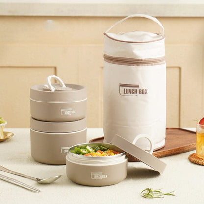 Stackable Insulated Food Jar Set with Leak-Proof Lids for Work School Travel Meal Prep Containers Portable Bento Box Hot Cold Food Storage S