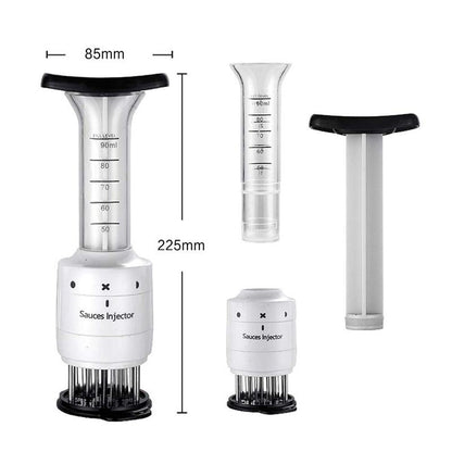 Flavor Injector Syringe Kit with Needles for BBQ, Turkey & Brisket - Stainless Steel