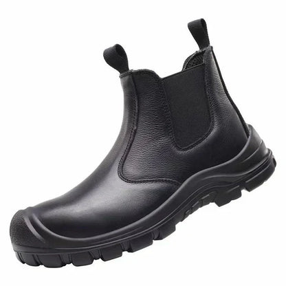 Steel Toe Work Boots with Orthopedic Support for Construction & Warehouse | Anti-Slip Oil-Resistant Safety Footwear for Long Shifts