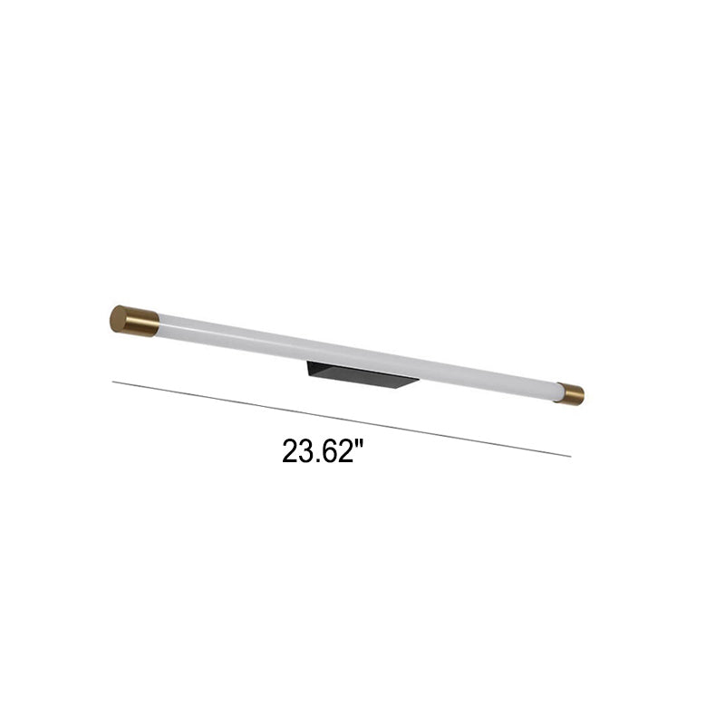 LED Vanity Light Fixture Aluminum 59 in Black Gold Over Mirror Bathroom Bedroom Hallway Linear Bar Sconce Hardwired 120V-240V