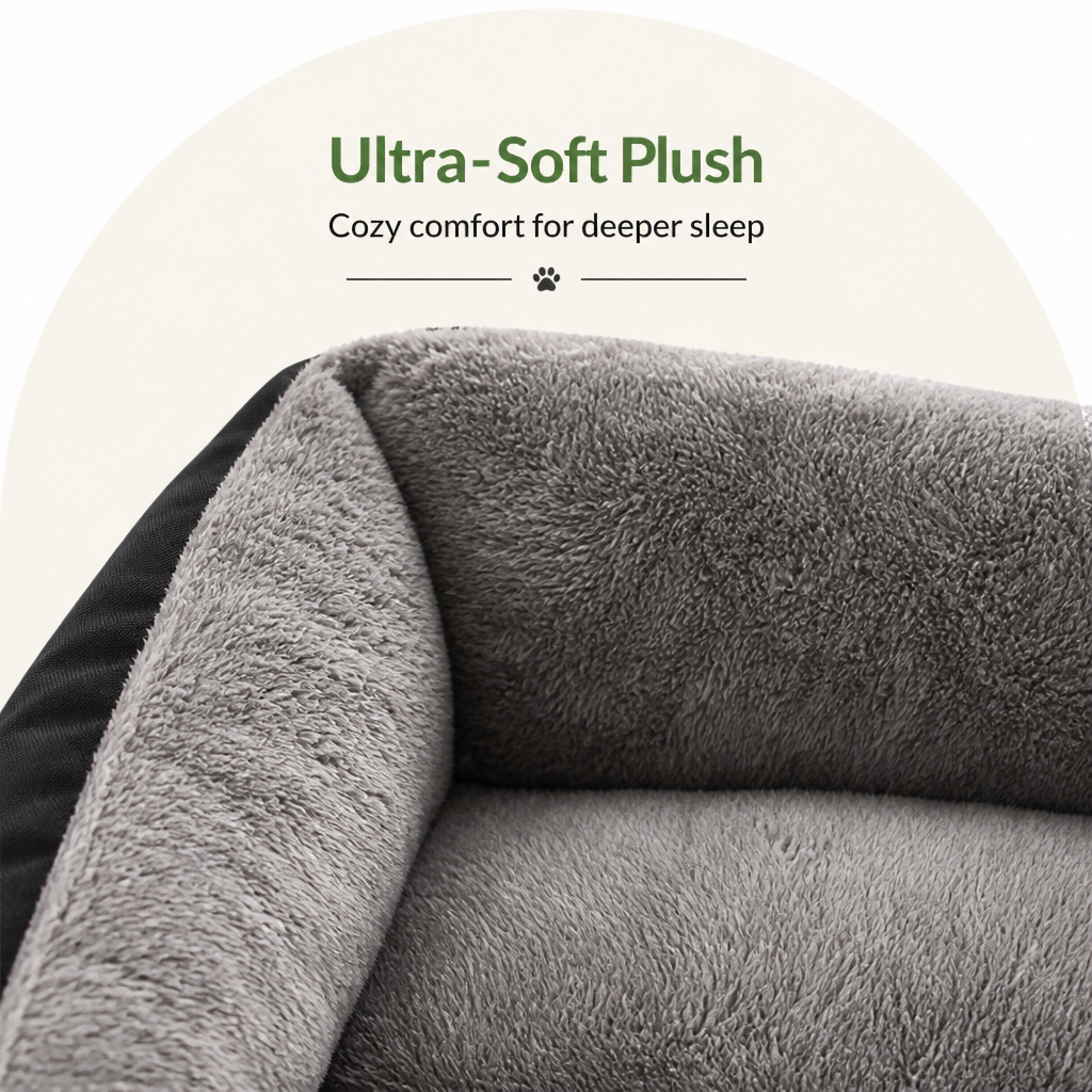 Ortekor Plush Mattress-Style & Easy-Clean Polyester Pet Bed (Indoor/Outdoor)