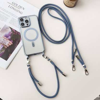 MagSafe Crossbody iPhone Case with Adjustable Strap for Hands-Free Carrying | Compatible with All MagSafe Accessories | Slim Protective