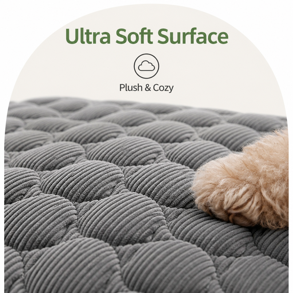 Ortekor Non-Slip & Scratch-Resistant Plush Pet Mat