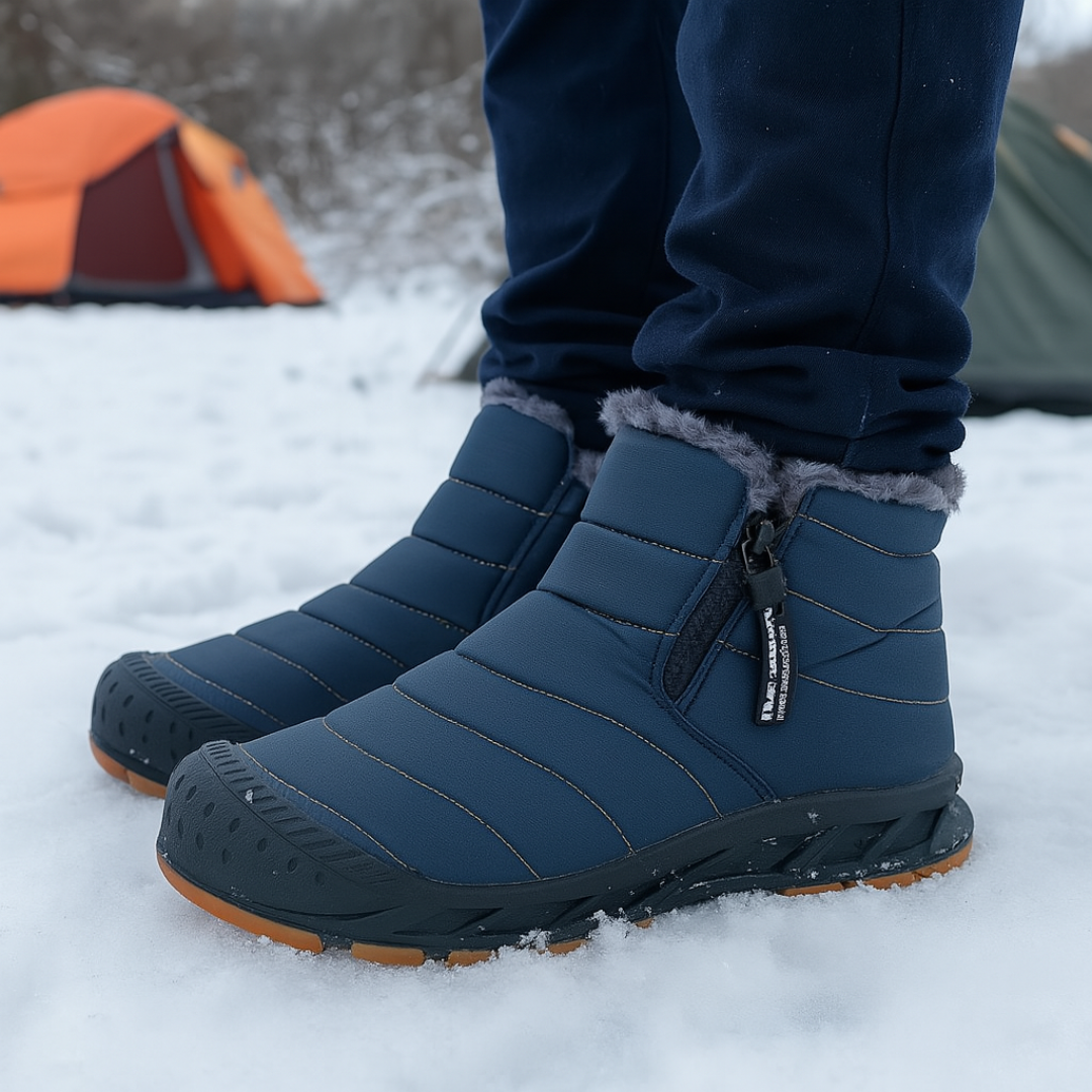 Men's & Women's Insulated Waterproof Winter Boots with Side Zipper for Snow & Ice | Fleece-Lined Slip-Resistant Shoes for Hiking, Walking