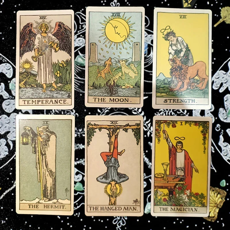 Classic Tarot Card Deck 78-Card Set for Divination and Spiritual Guidance | Complete Reading Kit with Instruction Booklet