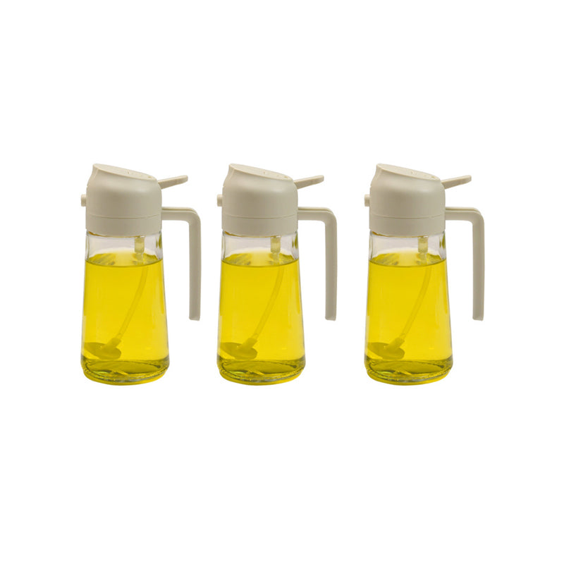 Glass Oil Mister and Pouring Bottle for Cooking – Dual-Function Sprayer with Wide Mouth, 16 oz Capacity – Leak-Proof Kitchen Dispenser for
