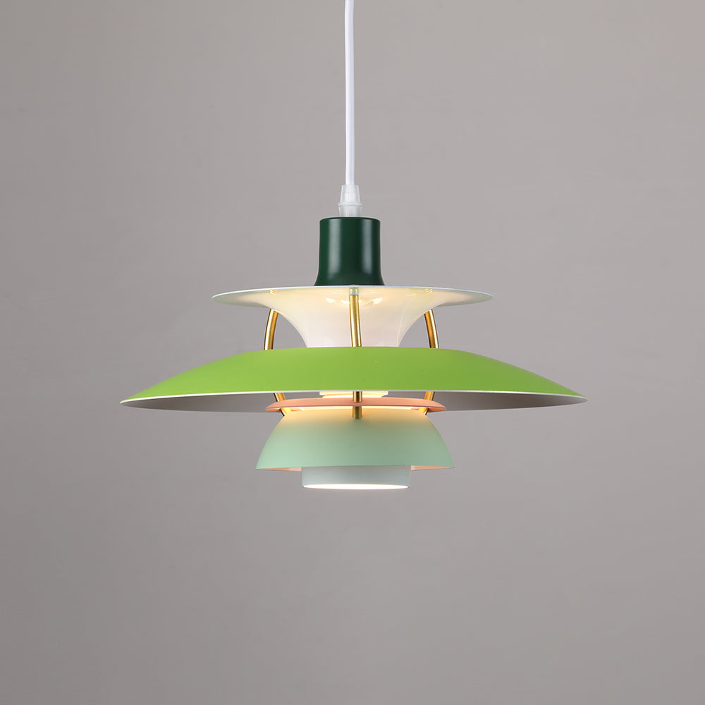 Tiered Metal Ceiling Fixture E27 Socket Mid-Century Style for Kitchen Island Dining Room Breakfast Nook Entryway Adjustable Hanging Light