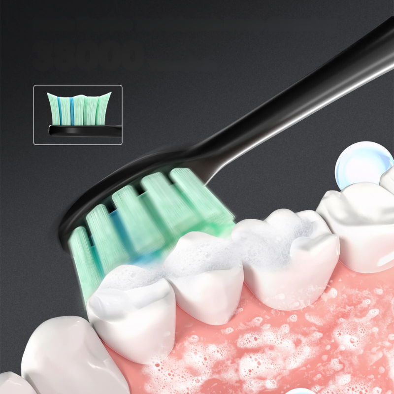 Oral Care Essentials | Rechargeable Electric Toothbrush with Interchangeable Brush Heads | Deep Cleaning for Healthy Gums
