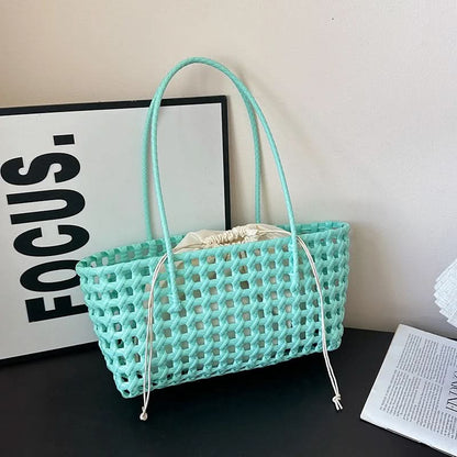 COASTBLOOM – Woven Summer Shoulder Tote Bag
