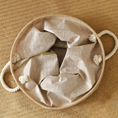 Cleo Laundry Hamper - Cotton-Linen, Waterproof Design