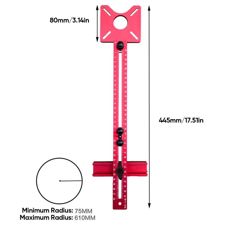 3-in-1 Router Groove Bracket Attachment for Woodworking Trimmer Tools – Aluminum Alloy Adjustable Base for MDF, Plywood & Fine Wood Projects