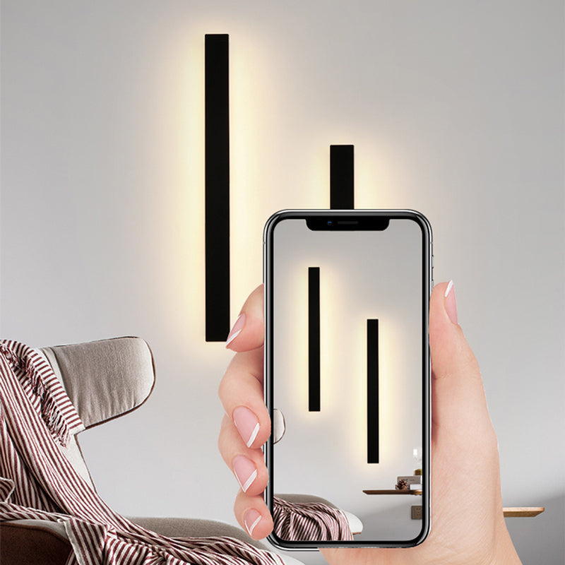 Weatherproof LED Strip Sconce for Patios, Entryways & Porches — IP65 Rated Acrylic Outdoor Fixture in Black