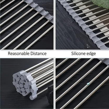 ROLLSINK – Roll Up Stainless Steel Dish Drying Rack