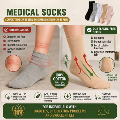 Socks For Sensitive Feet Seamless & Non-Binding