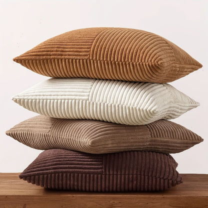 Loomara - Retro Corduroy Patchwork Pillow Covers