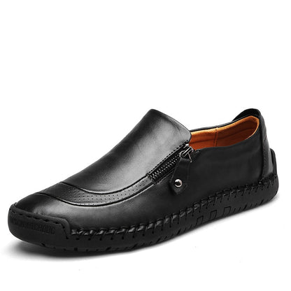 Men's Slip-On Loafers – Cushioned Insole, Water-Resistant Leather – Casual Dress Shoes for Work, Office & Weekend Wear