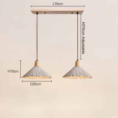 Cream Concrete Hanging Light Fixture 14 in Sculptural Kitchen Island Pendant Dome Lamp Hardwired Modern Farmhouse Dining Room Overhead Ceili