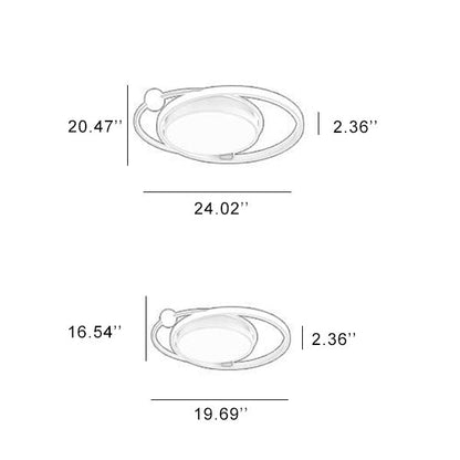 LED Ceiling Light Flush Mount Round Modern Circle Fixture Black White Gold 3000K 5000K for Bedroom Living Room Kitchen