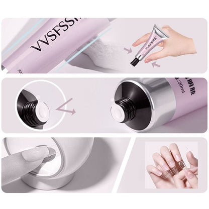 Press-On Nail Adhesive Kit with UV Lamp & Remover – Complete Salon Manicure System for Home Use