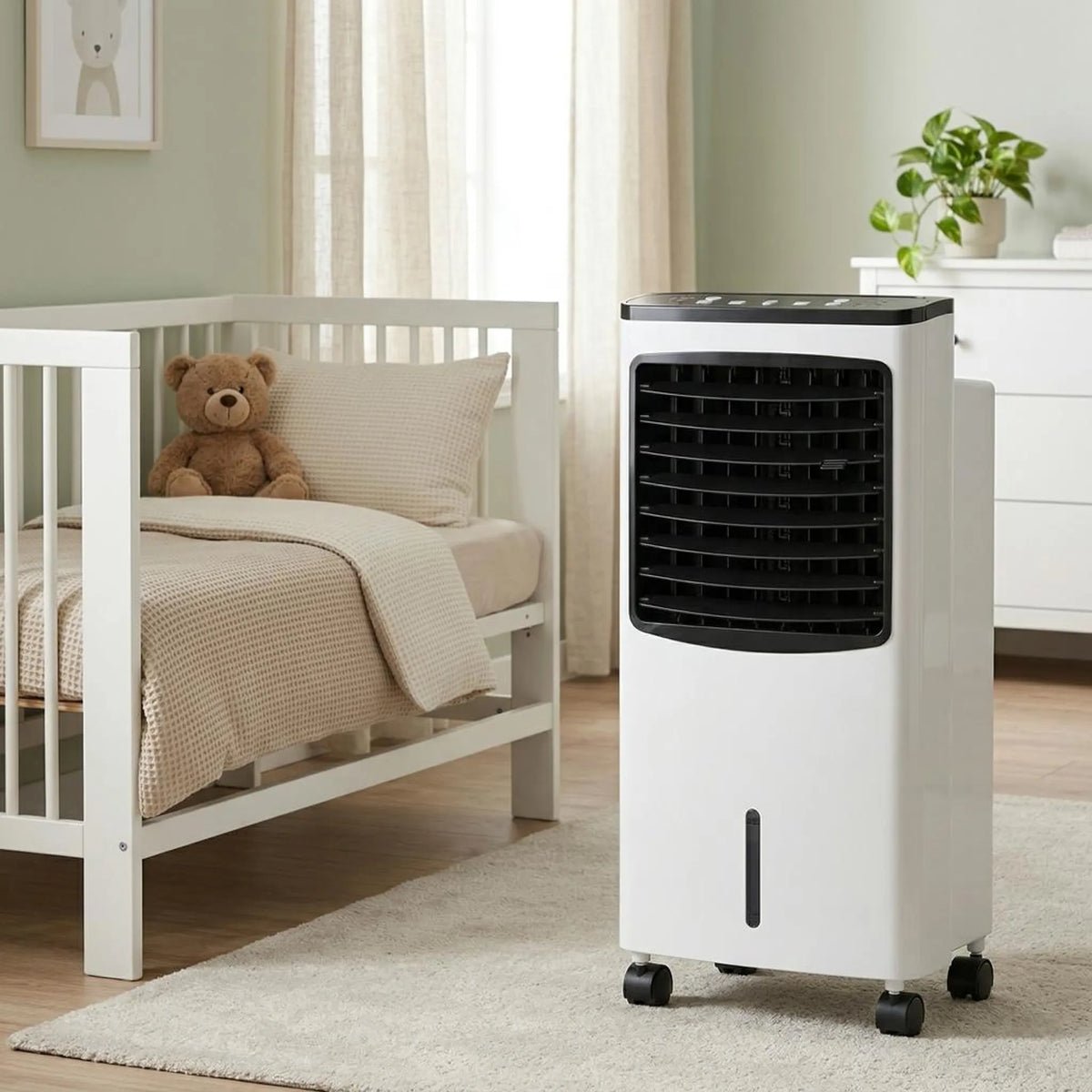 Evaporative Cooler Fan 3-Speed Portable Room Air Cooler with Humidifier Remote Control Timer for Bedroom Office Dorm Home