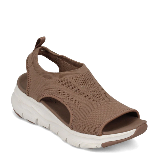 Women's Orthopedic Mesh Sandals with Arch Support – Breathable Slip-On Platform Wedge for Plantar Fasciitis Relief & All-Day Comfort