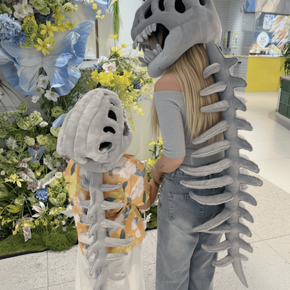 Dinosaur Skeleton Costume | Plush Kids Outfit with 3D Design | Fun Dress-Up for Halloween and Parties