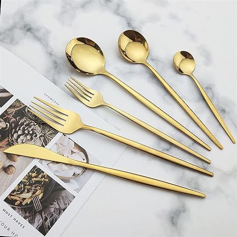 Stainless Steel Flatware Service for 6 – Matte Finish 30-Piece Dinner Silverware Collection for Everyday Dining & Hosting