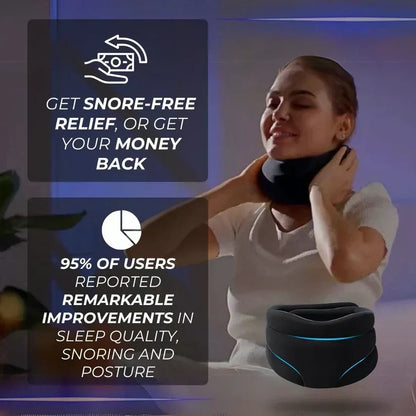 Adjustable Neck Support Brace for Sleep – Snoring Relief & Neck Pain Reduction – Breathable Design for Men & Women – Ergonomic Sleep