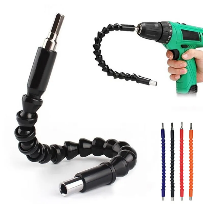 Flexible Drill Bit Extension with Screwdriver Bit Set for Tight Spaces and Awkward Corners