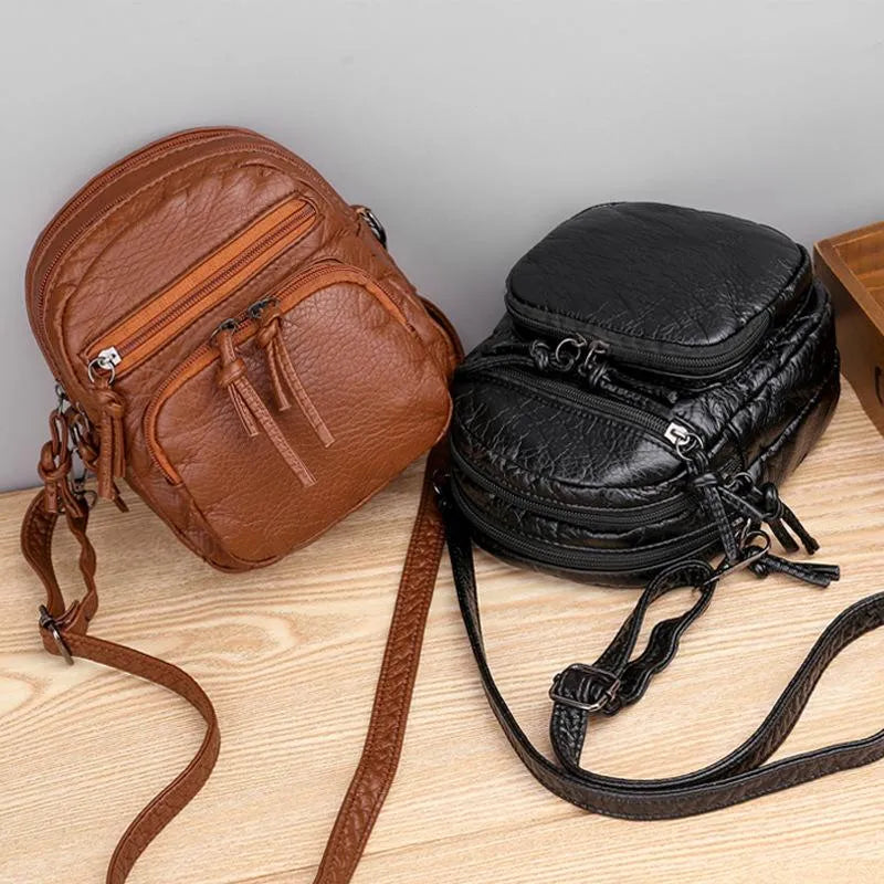 Compact Crossbody Handbag for Women – Genuine Leather Small Purse with Adjustable Strap for Everyday Use, Travel & Evening – Lightweight