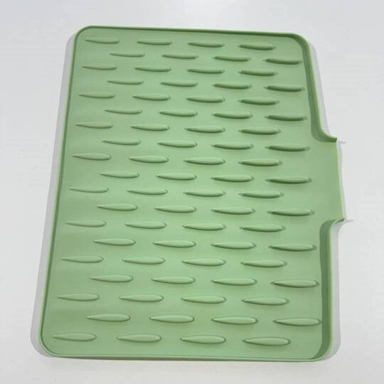 Silicone Counter Protector Mat 16x13 Inch Heat Safe Dish Draining Pad with Raised Channels Non-Stick Drying Surface for Sink Kitchen Counter