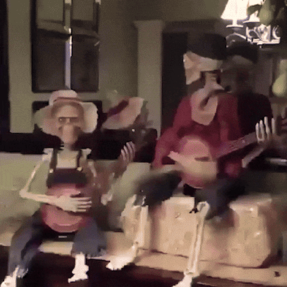 SkullGroove Halloween Decoration - Motion Activated Skeletons for Indoor Use