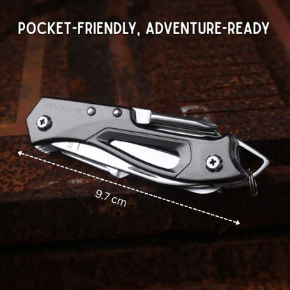 Versatile Swiss Knife | Compact Stainless Steel Tool with Multiple Functions | Essential Outdoor Companion for Adventures