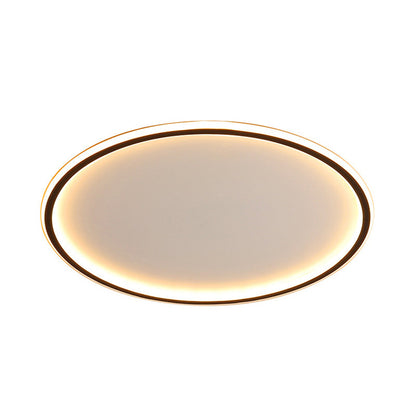 Flush Mount LED Ceiling Light 16"/20"/24" Round Low Profile Fixture Black Aluminum with Dimmable Options for Bedroom Kitchen