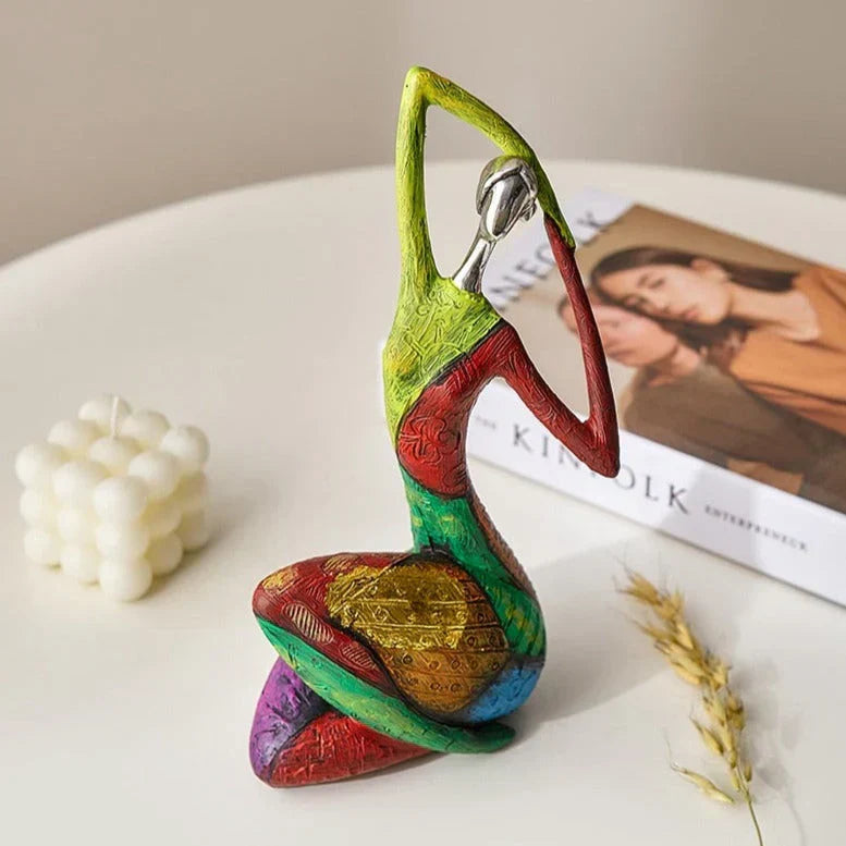 Resin Figurine Statue for Shelves Tabletop Display Home Decor Accent Piece Modern Contemporary Art Object for Living Room Bedroom Office