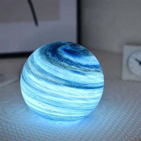 Sphere Accent Lamp 5 Inch Rechargeable 16-Color Remote-Controlled Glass Orb Light for Bedroom Nightstand Office Desk Ambient Glow Decor