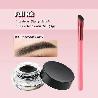 Eyebrow Hair-Stroke Stamp Brush – Instant Natural Brows with Microblading Effect for Powder, Gel & Pomade | Water-Resistant, Ergonomic
